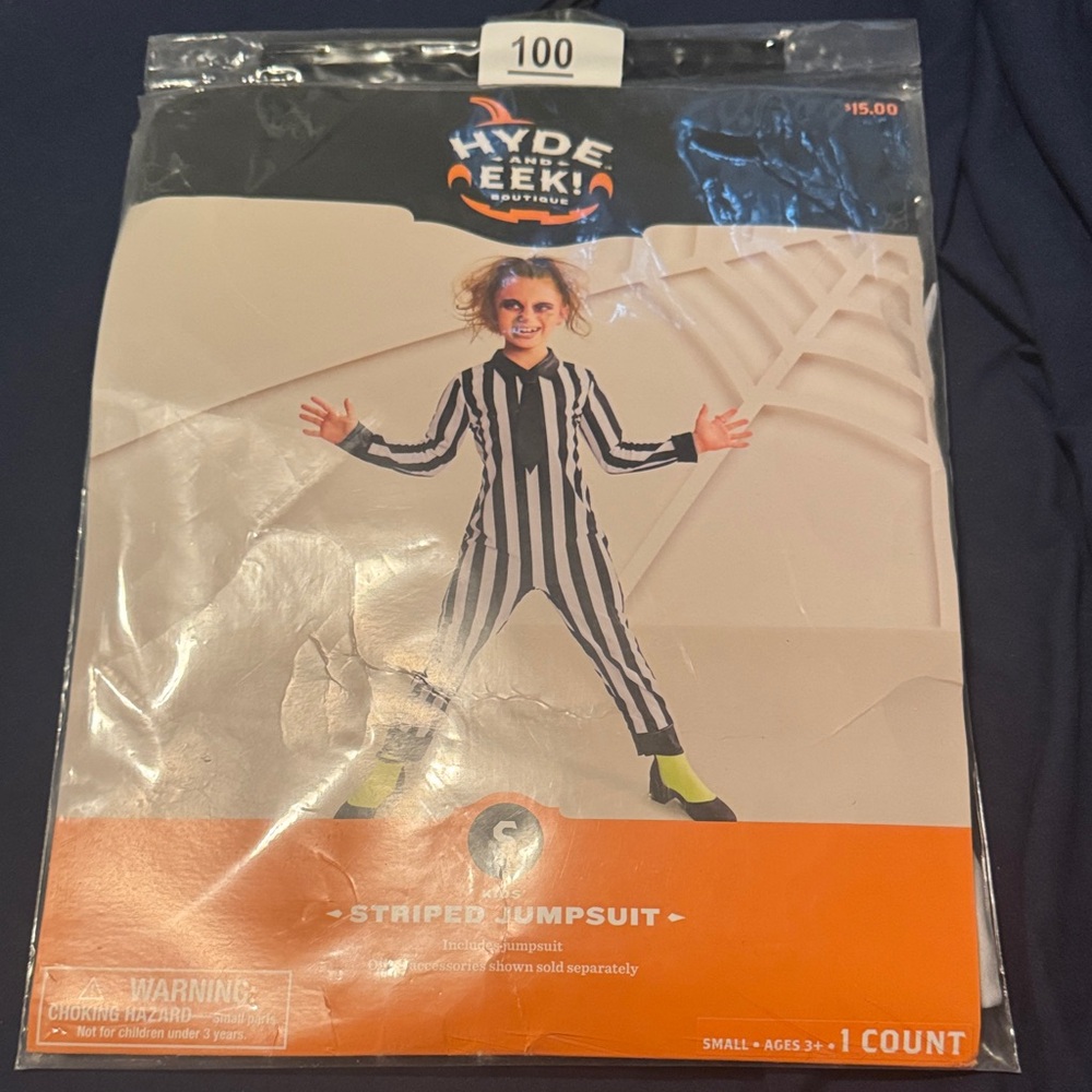 Hyde & EEK! Kids Striped Jumpsuit Costume - Black and White